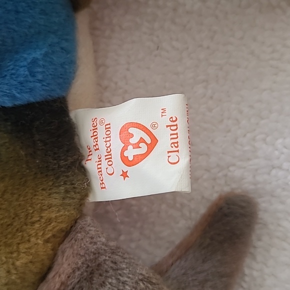 Retired vintage Claude the Crab Ty Beanie Baby - tags on, 1996 - Picture 6 of 6